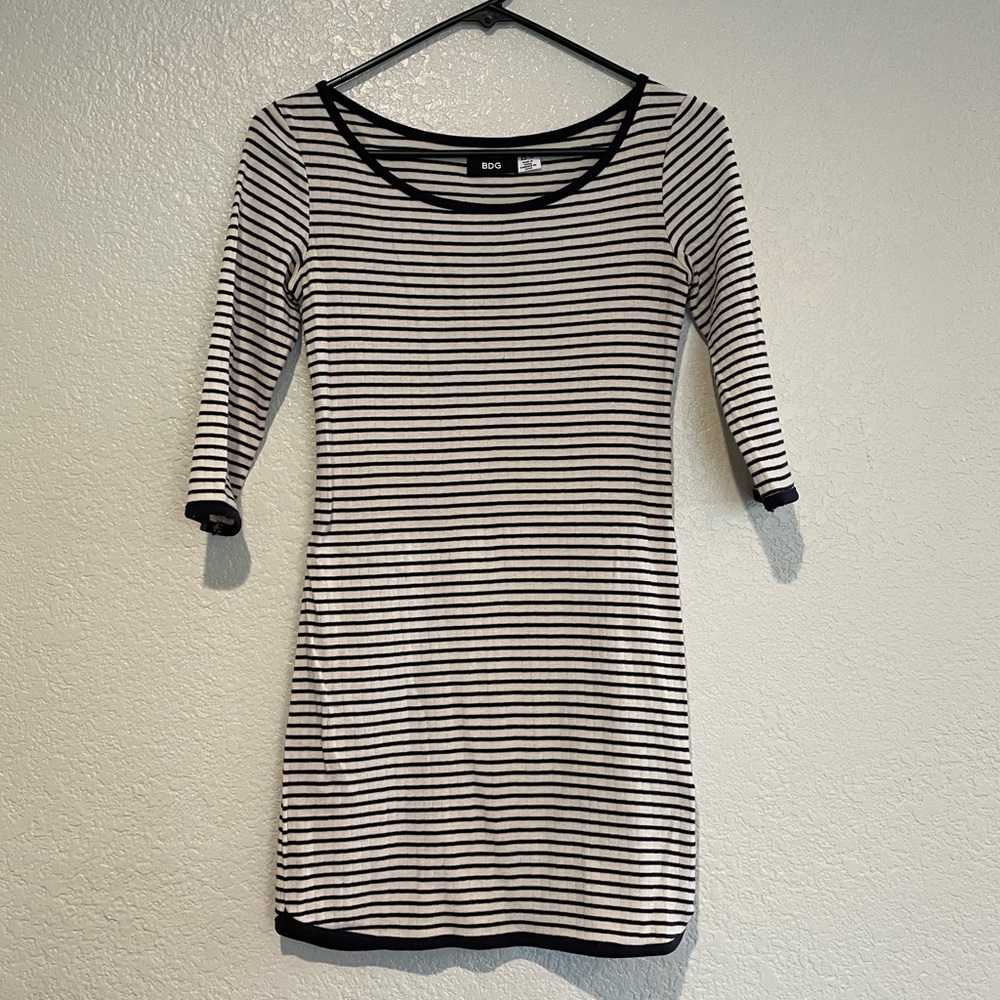 Urban Outfitters Striped Half-Sleeve Dress
